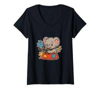 Mujer Paintball Elephant Mascot Team Arena Camiseta Cuello V