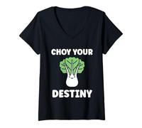 Mujer Pak Choy Your Destiny Funny Quote Bok Choy Camiseta Cuello V