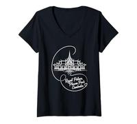 Mujer Palacio Real, Phnom Penh, Camboya Signature Heart Art Camiseta Cuello V