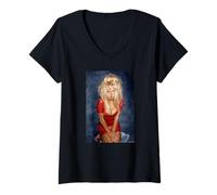 Mujer Pamela Anderson, Actriz de Barb Wire Baywatch por Michael Grecco Camiseta Cuello V