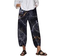 Mujer Pantalones 2026 Mujer Cintura Elástica Pantalones Pantalones Con Bolsillo Pantalones Sueltos Pantalones Impresos Estilo Y Sin sentido Cosecha Deporte Casual Muselina Pantalones de Verano Ropa