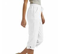 Mujer Pantalones Casuales de Lino de Algodón Pierna Recta Palazzo Cintura Alta Pierna Ancha Pantalones con Bolsillos Flojo Pantalones Y2K Anchos Casual Pantalones De Pana
