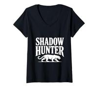 Mujer Pantera Cazador de Sombras Camiseta Cuello V