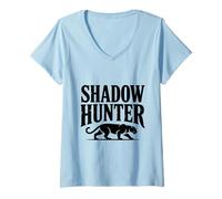 Mujer Pantera Cazador de Sombras Camiseta Cuello V