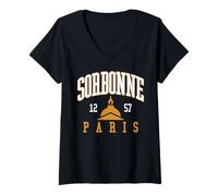 Mujer Panthéon 1257 Distrito Administrativo Arqueado Sorbona París Camiseta Cuello V