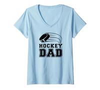 Mujer Papá de Hockey - Hockey Divertido Camiseta Cuello V