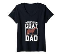 Mujer Papá de una Cabra murciano-Granadina Camiseta Cuello V