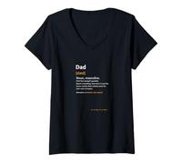 Mujer Papa Definition Divertido Texto en alemán para Cualquier ocasión Familiar Camiseta Cuello V