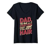 Mujer Papá El Hombre Que Tiene Todo Excepto Una Cabeza Llena De Cabello Camiseta Cuello V