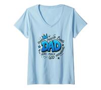 Mujer Papá Héroe, Protector del Hombre de Dios Camiseta Cuello V