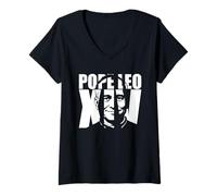 Mujer Papa León XIV Iglesia Cristiana Religiosa Fe Hombres Mujeres Camiseta Cuello V