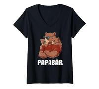 Mujer Papá Oso Y Su Hijo Oso Papa Oso Y Sus Hijas Camiseta Cuello V