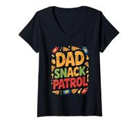 Mujer Papá Snack Patrol Día del Padre Divertido Daddy In Kitchen New Dad Camiseta Cuello V