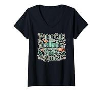 Mujer Paper Cuts from SPELLBOOKS Are Just Rookie Runes Camiseta Cuello V