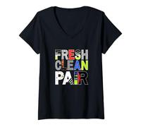 Mujer Par Sneaker Head Fresh Clean... Sneakerhead Camiseta Cuello V
