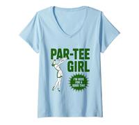 Mujer Par-tee Girl Estoy aquí para Pasar un Buen rato Amante del D Camiseta Cuello V