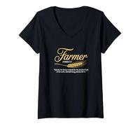 Mujer Para agricultores | Farmer James 5:7 - Regalo cristiano basado en la fe Camiseta Cuello V
