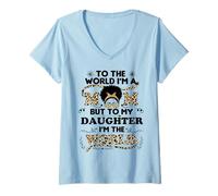 Mujer Para el mundo soy mamá para mi hija soy el mundo Mamá Camiseta Cuello V