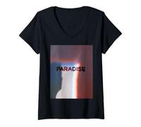 Mujer Paradise Aesthetic Retro Lo-Fi Glitch Dreamcore Art Camiseta Cuello V