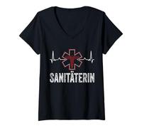 Mujer paramédico paramédico Camiseta Cuello V