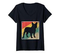 Mujer Pardon My French Fun Frenchie Bulldog, Cachorro, Amante de los Perros Camiseta Cuello V