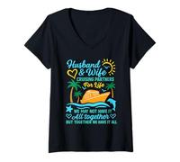 Mujer Pareja Cruise Marido Y Esposa Cruising Partners For Life Camiseta Cuello V