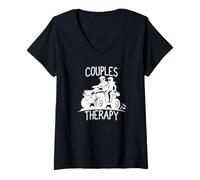 Mujer Pareja Marido Esposa Parejas Terapia ATV Camiseta Cuello V