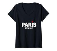 Mujer Paris France I Francia Viajes Francia Torre Eiffel Francés Camiseta Cuello V