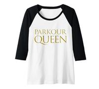 Mujer Parkour Queen Best Parkour Urban Salto Gear para Mujer Camiseta Manga Raglan
