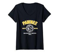 Mujer Parks and Recreation Pawnee City Hall Non-Essential Employee Camiseta Cuello V