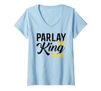 Mujer Parlay King Apuestas Deportivas 2025 Apuestas Fútbol Moneyline Camiseta Cuello V