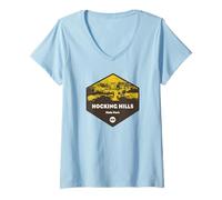 Mujer Parque Estatal Hocking Hills Ohio Camiseta Cuello V