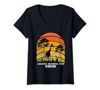 Mujer Parque Nacional Amboseli Safari África Camiseta Cuello V