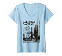 Mujer Parque Nacional de Las Cavernas de Carlsbad Camiseta Cuello V