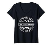 Mujer Parque Nacional de Las Cavernas de Carlsbad Camiseta Cuello V