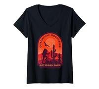 Mujer Parque Nacional de las Montañas de Guadalupe Camiseta Cuello V