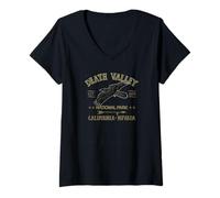 Mujer Parque Nacional del Valle DE LA Muerte con Cuervo Volador Camiseta Cuello V