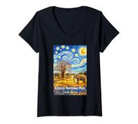 Mujer Parque Nacional Kruger Sudáfrica Camiseta Cuello V