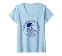 Mujer Parque Nacional Kruger Sudáfrica Safari Limpopo Mpumalanga Camiseta Cuello V