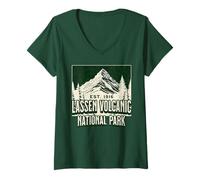 Mujer Parque Nacional Volcánico Lassen Camiseta Cuello V