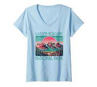 Mujer Parque Nacional Volcánico Lassen Camiseta Cuello V