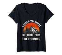 Mujer Parque Nacional Volcánico Lassen Camiseta Cuello V