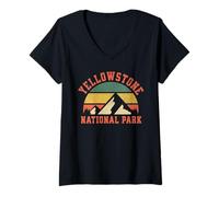 Mujer Parque Nacional Yellowstone Camiseta Cuello V