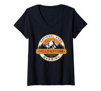 Mujer Parque Nacional Yellowstone Camiseta Cuello V