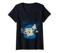 Mujer Parrilla Oficial de Bob Esponja Squarepants Krabby Patty Camiseta Cuello V