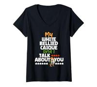 Mujer Parrot Birdkeeper Bird Owner About You White Bellied Caique Camiseta Cuello V