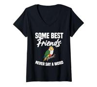 Mujer Parrot Lover Bird Dueño Amigos Blanco Caique Camiseta Cuello V