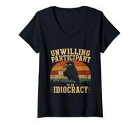 Mujer Participante involuntario de una Camiseta de idiocracia Camiseta Cuello V
