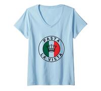 Mujer Pasta La Vista Citas Divertidas De Pasta Amante De La Pasta Camiseta Cuello V