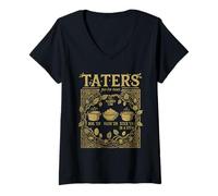 Mujer Patatas Divertidas Po-Ta-Toes Hervir Em Mash Em Stick Em En Un Guiso Camiseta Cuello V